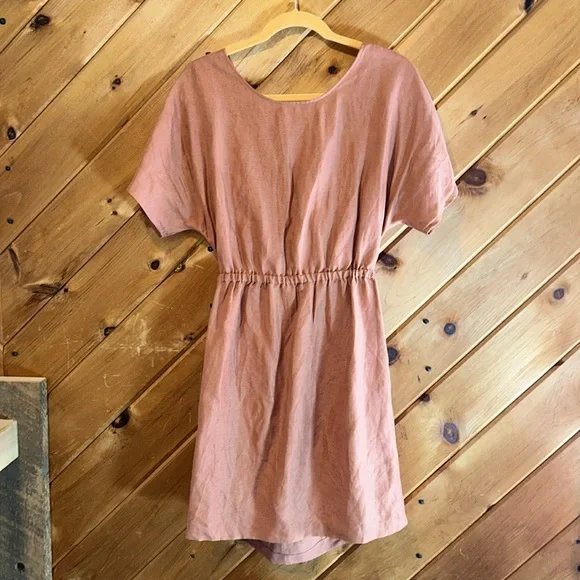 Vetta The Convertible Wrap Mini linen blend Dress in new clay - Picture 14 of 14